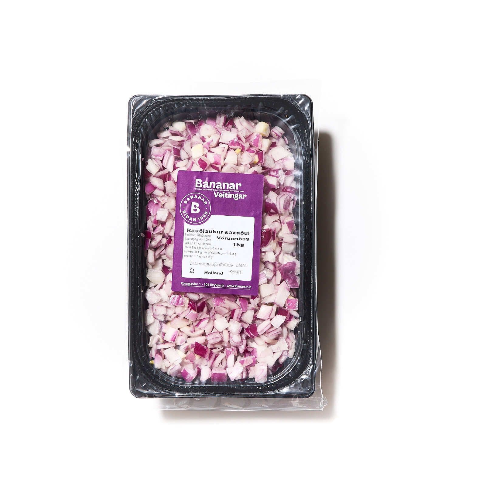 Rauðlaukur saxaður