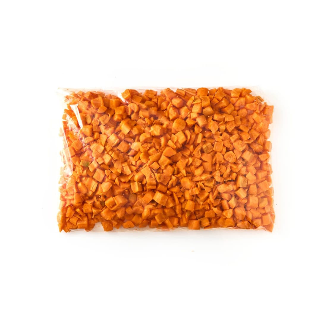 Gulrætur teningar 2x2 cm